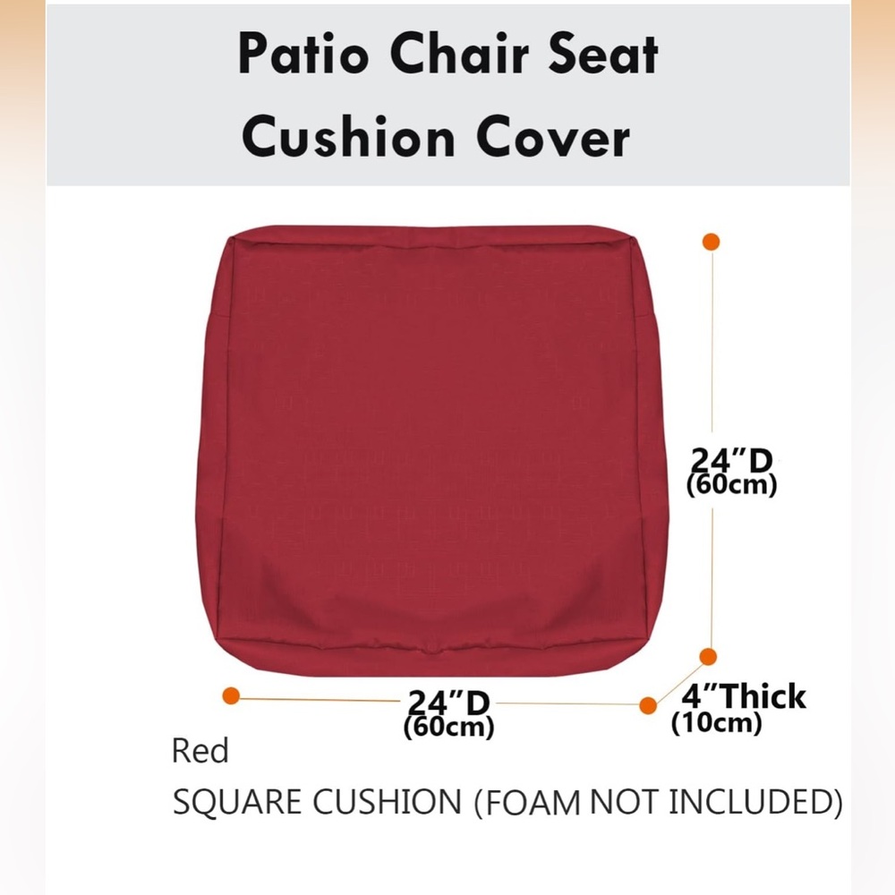 Patio Cushion Covers- 4 Pack.